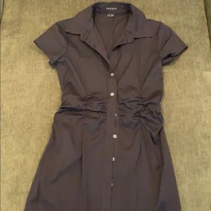 Theory black button down dress
